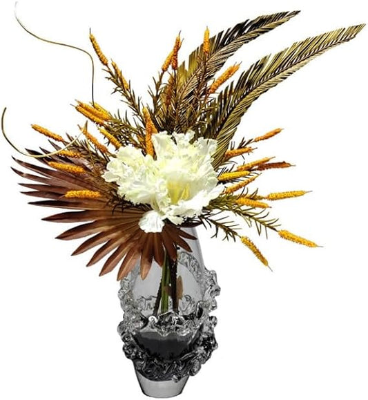 ✨ Luxury Artificial Flower Arrangement – Elegant Faux Floral Decor for Living Room & Cabinet 🌿 Modern Home Accent